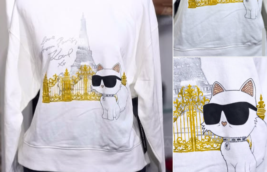 Karl Lagerfeld Paris Choupette Graphic Sweatshirt