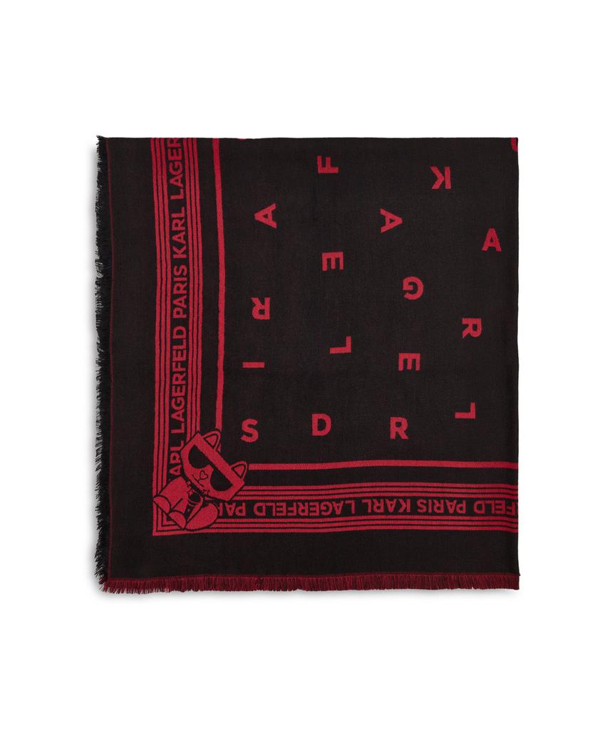 Karl Lagerfeld Rock N Roll Scarf – Red & Black