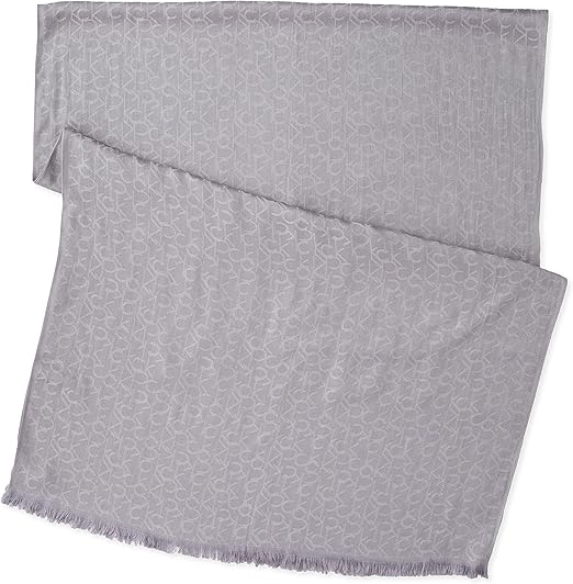 Calvin Klein Lightweight Pashmina Scarf with Tonal Logo Pattern