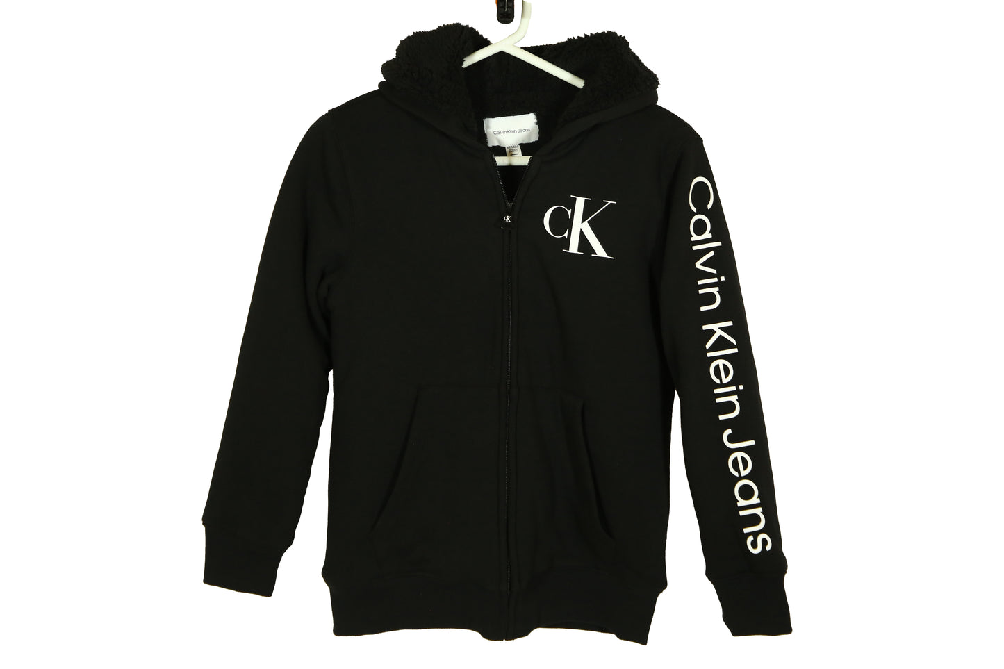 Calvin Klein Faux Fur Lined Hoodie with zipper