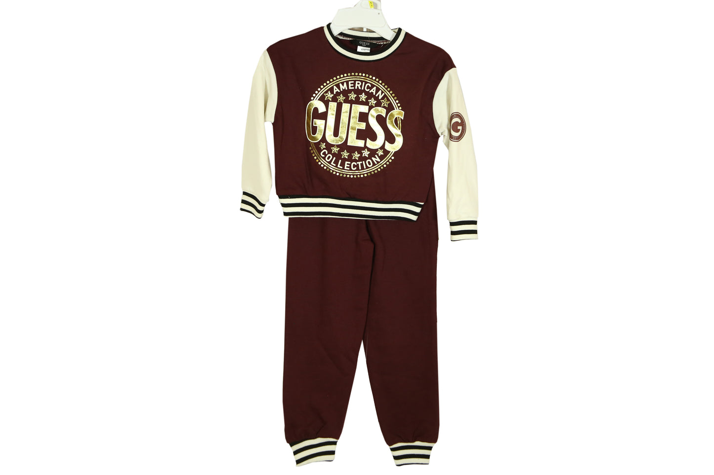 Guess Burgundy Girls' 2- Pieces Fleece Joggers Set