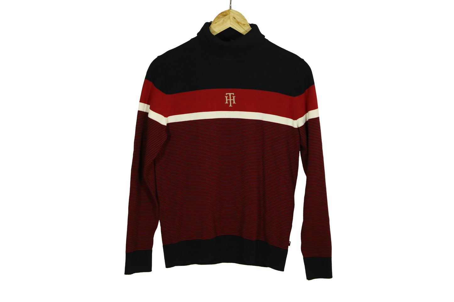 Tommy Hilfiger Women's Cotton Striped Turtleneck Sweater