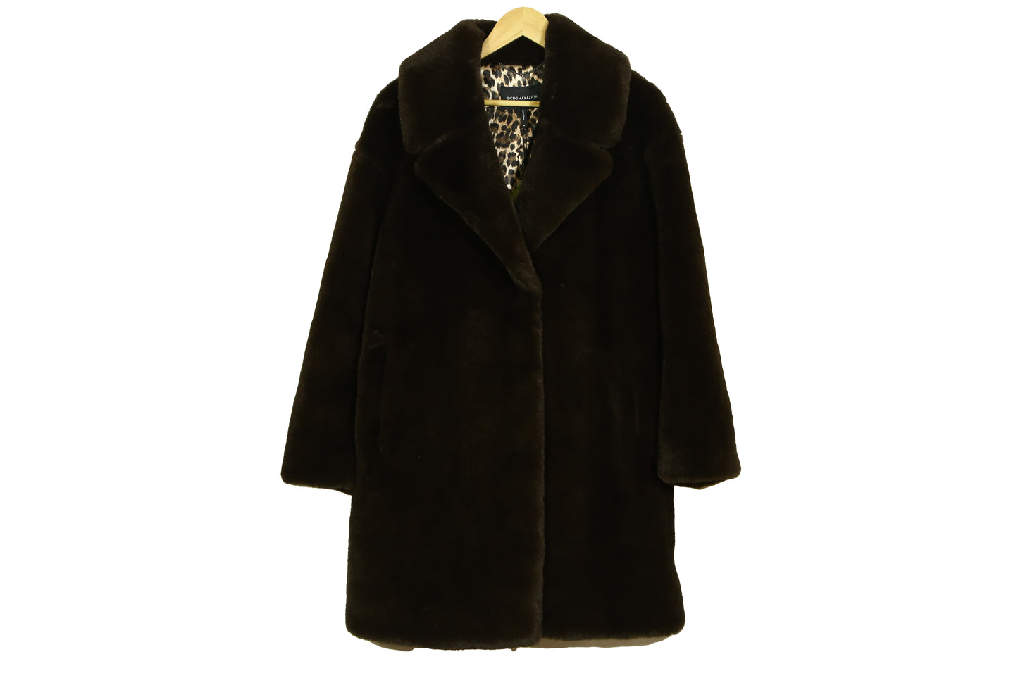 BCBG Maxazria Long Luxury Faux-Fur Coat