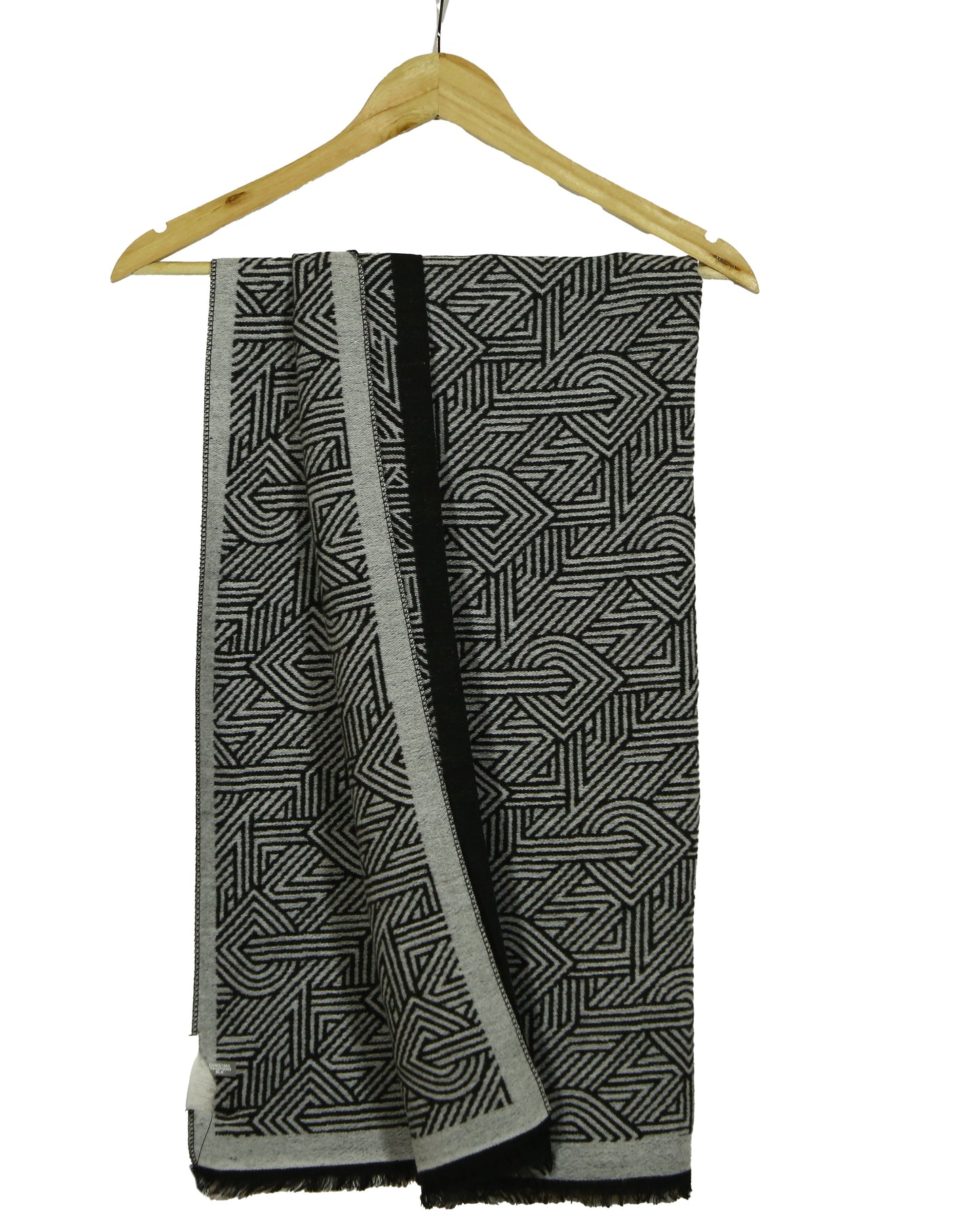 DKNY Charcoal Grey Logo Knitted Scarf