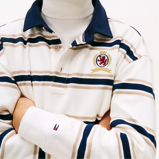 Kids' Rugby Stripe Interlock Polo