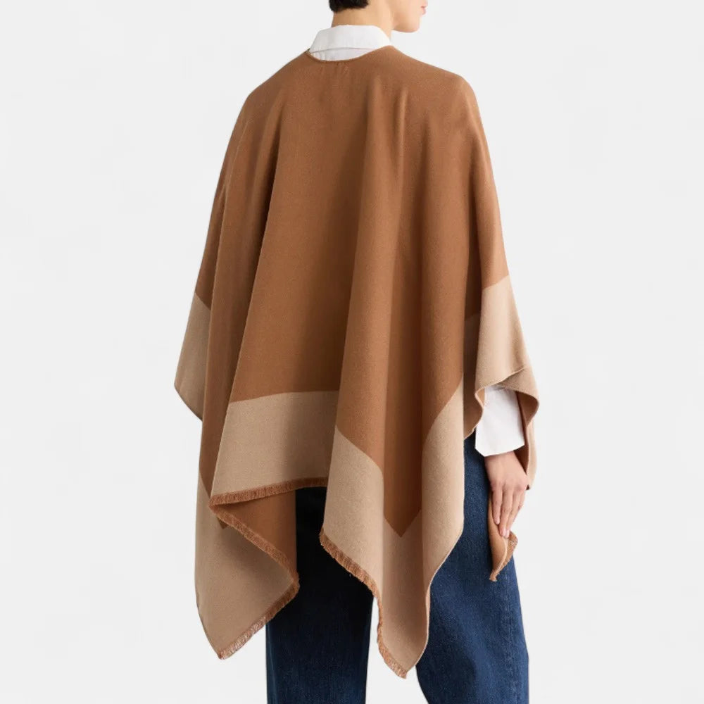 Calvin Klein Fringe Poncho / Shawl wrap