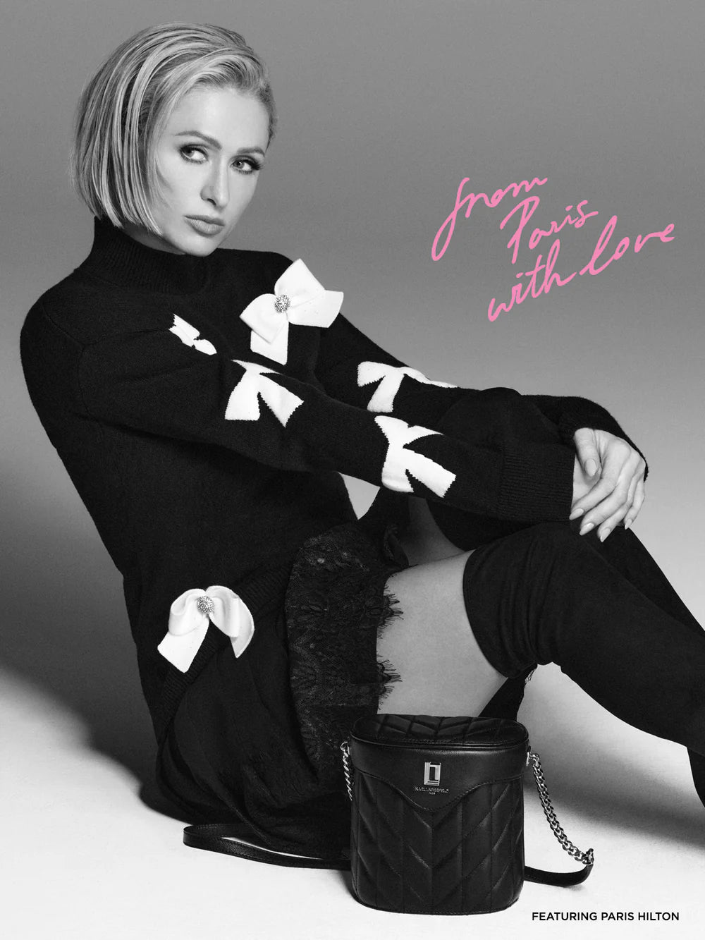 Karl Lagerfeld LAFAYETTE CROSSBODY BUCKET BAG