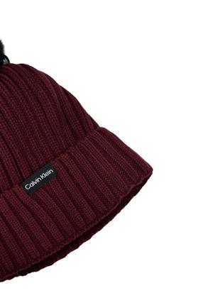 Calvin Klein Knit  Burgundy Pom Pom Beanie