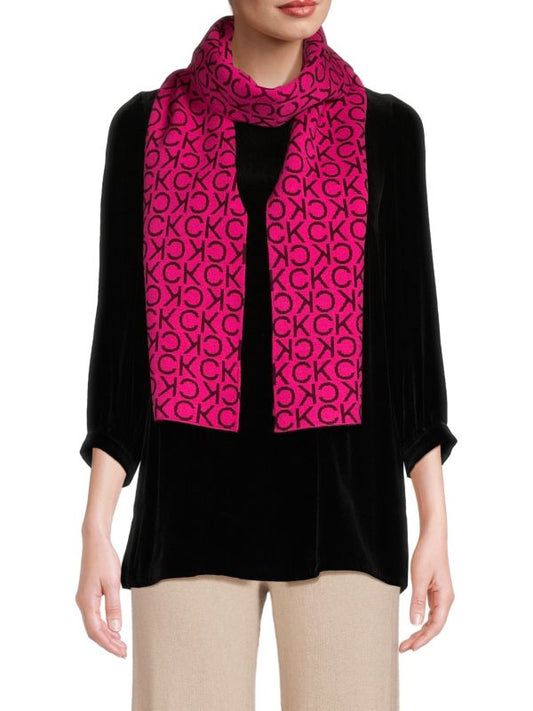 Calvin Klein  Scarf Logo Knitted Pink