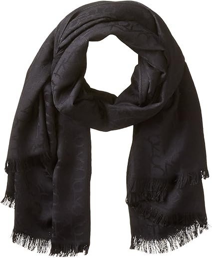 Calvin Klein Lightweight Pashmina Scarf with Tonal Logo Pattern
