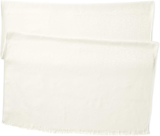 Calvin Klein Lightweight Pashmina Scarf with Tonal Logo Pattern