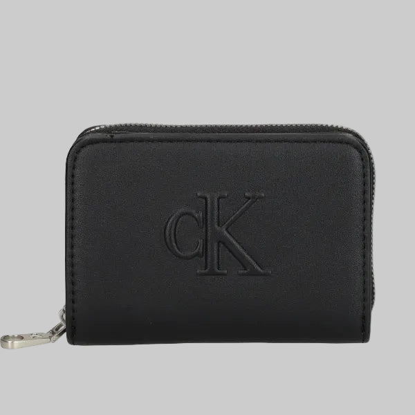 Calvin Klein Embossed Logo Zip Wallet