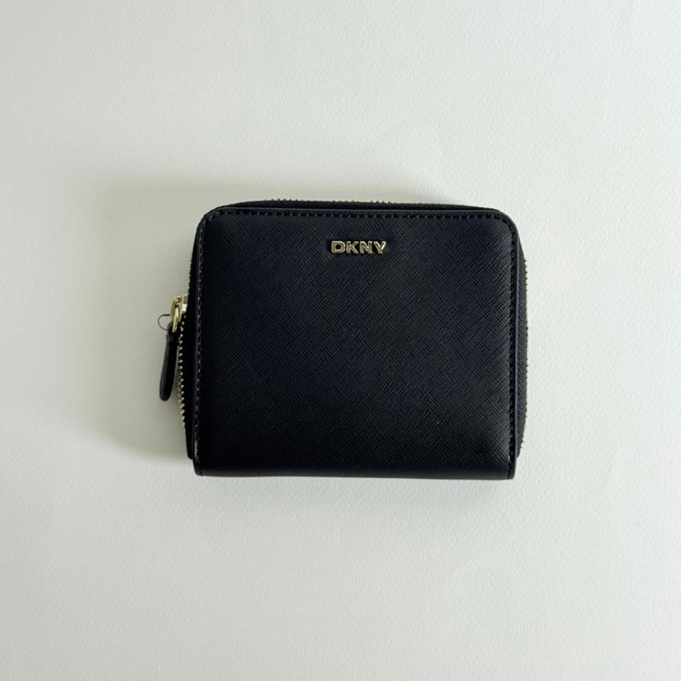 Black wallet with DKNY logo