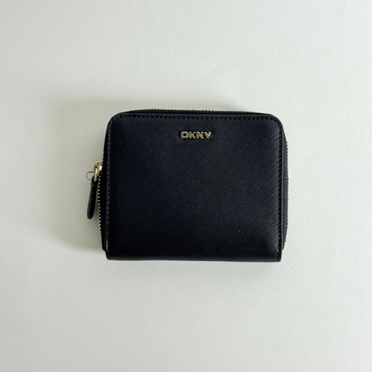 Black wallet with DKNY logo