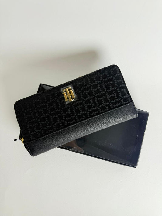 Tommy Hilfiger Monogram Zip Wallet-  with box