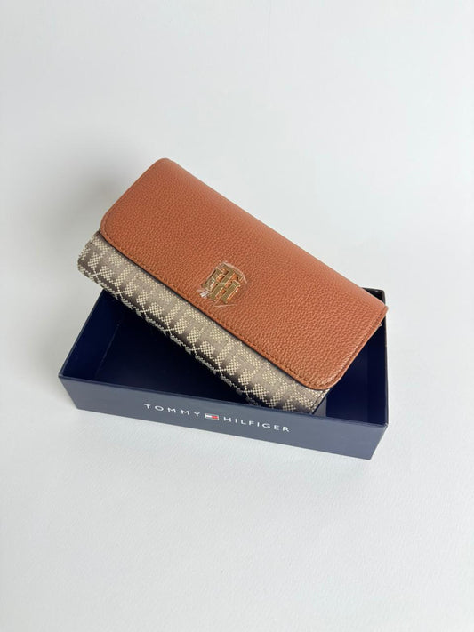 Tommy Hilfiger Monogram Flap Wallet- with box