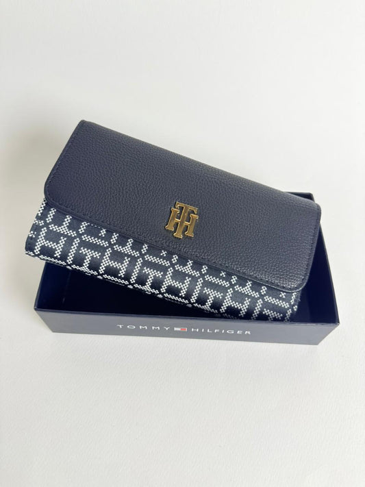 Tommy Hilfiger Monogram Flap Wallet- with box