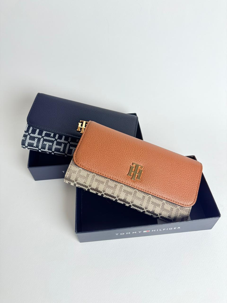 Tommy Hilfiger Monogram Flap Wallet- with box