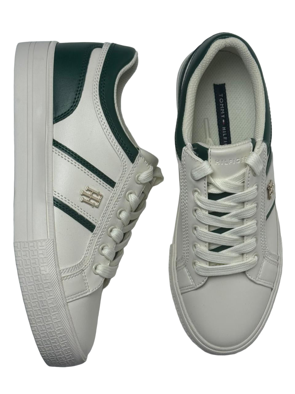 Tommy Hilfiger Sneaker Casual Shoes in White and Green