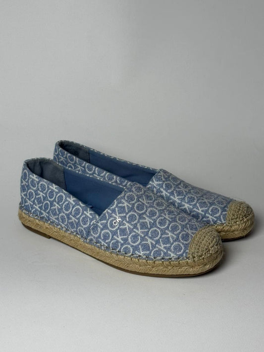 Calvin Klein Presley Woven Slip-on Espadrilles in Denim
