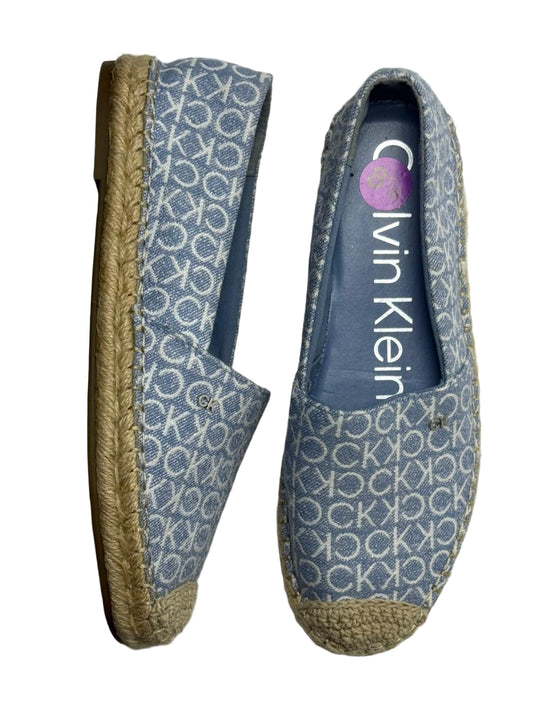 Calvin Klein Presley Woven Slip-on Espadrilles in Denim