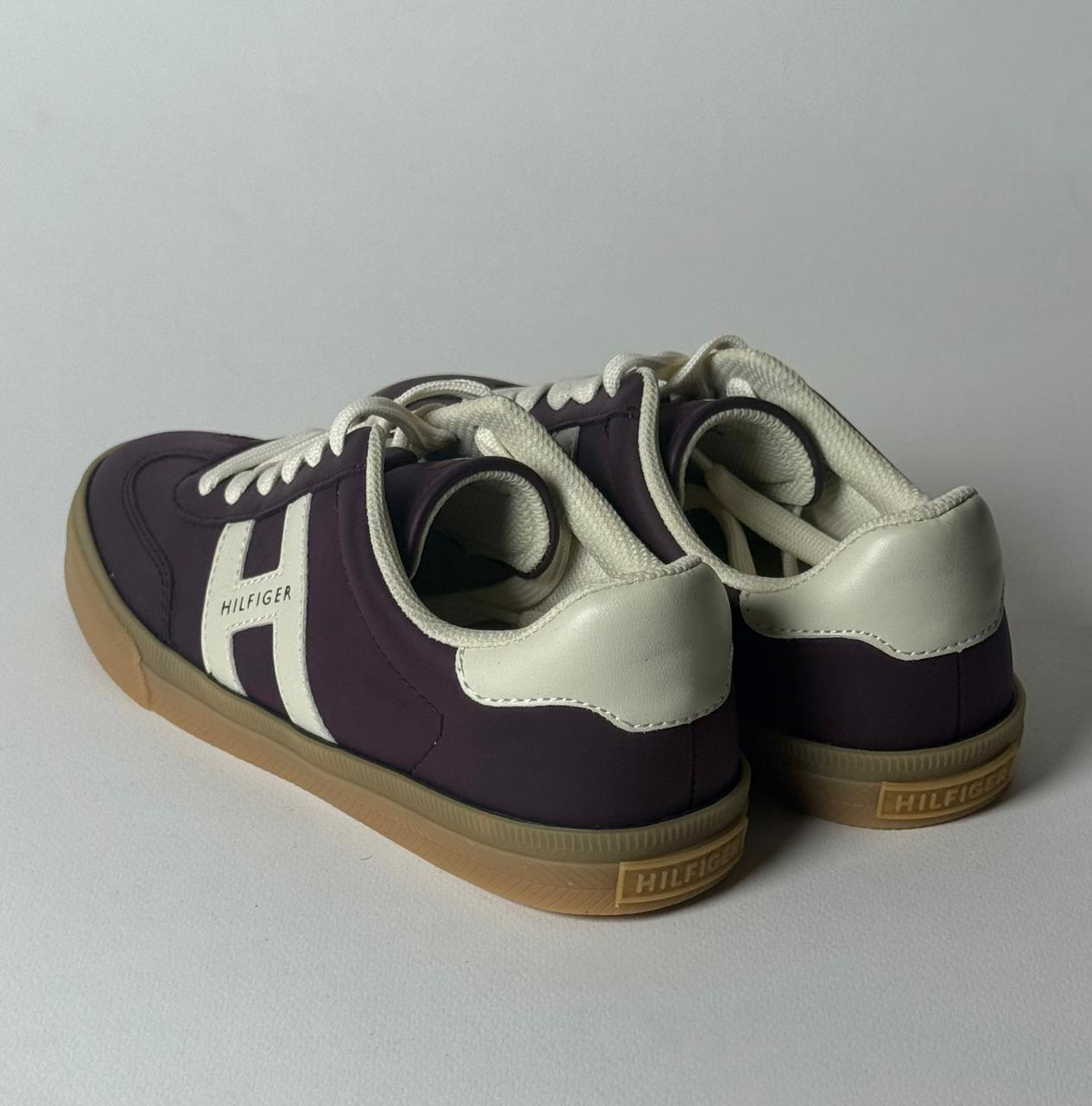 Tommy Hilfiger Burgundy Women's Maisie Low Profile Lace-Up Sneakers