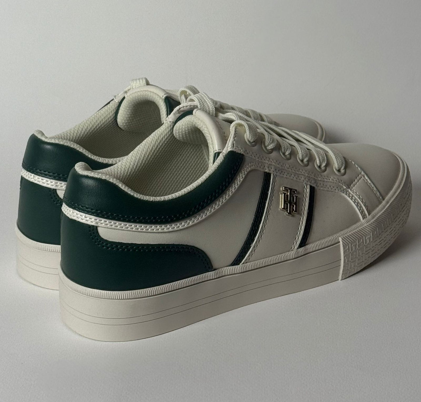 Tommy Hilfiger Sneaker Casual Shoes in White and Green