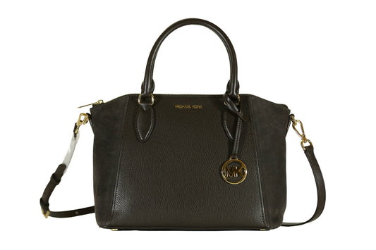Michael Kors Women's Sienna Medium Leather and Suede Satchel