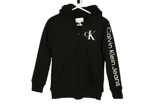 Calvin Klein Faux Fur Lined Hoodie with zipper