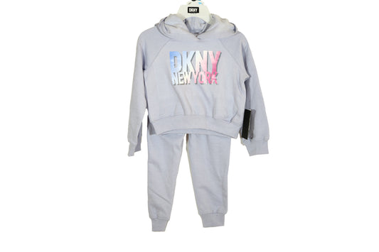 DKNY Girls' Jogger Set - 2 Piece Fleece Hoodie Sweatshirt and Jogger
