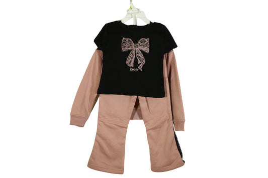 DKNY Girls' 3- Pieces Fleece Joggers Set