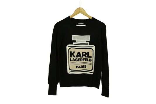 Karl Lagerfeld Paris Perfume Bottle Motif Sweater