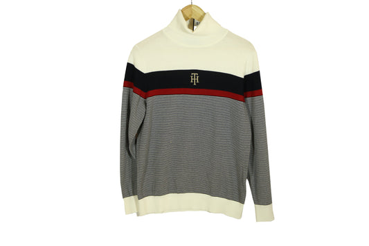 Tommy Hilfiger Women's Cotton Striped Turtleneck Sweater