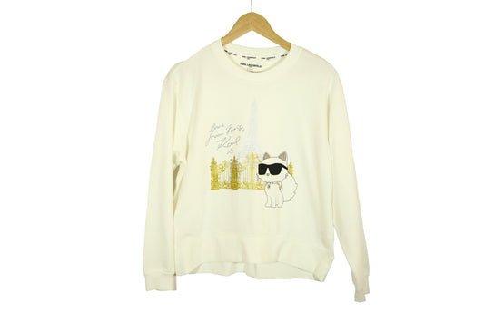 Karl Lagerfeld Paris Choupette Graphic Sweatshirt