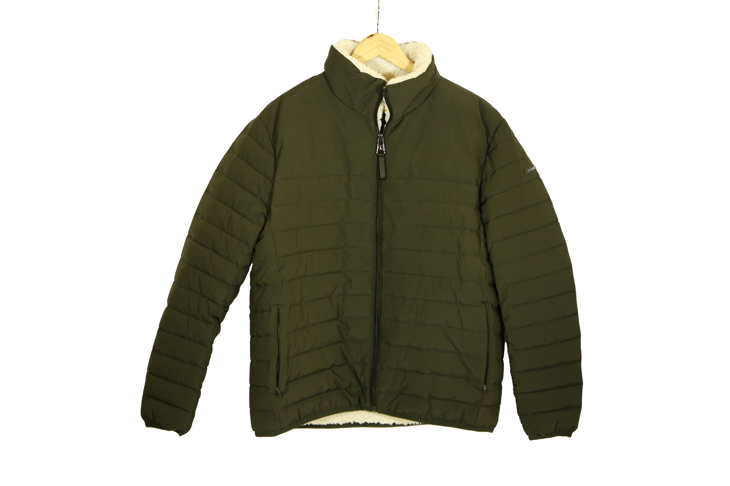 Calvin Klein Women's Down Jacket, Quilted Coat, Sherpa Lined