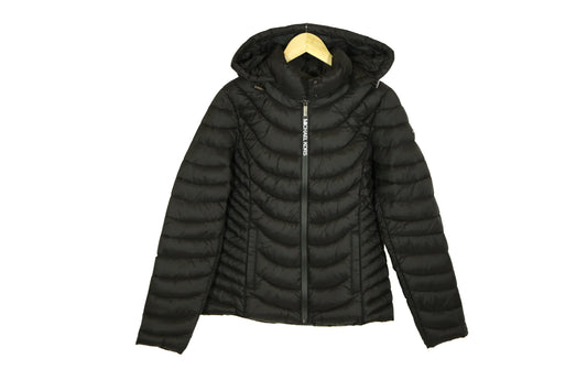 Michael Kors Women's Black Quilted & Hooded Puffer Jacket