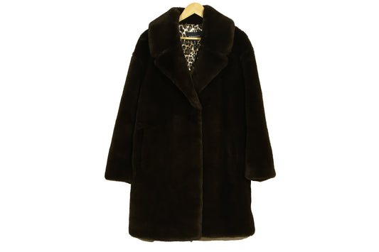 BCBG Maxazria Long Luxury Faux-Fur Coat