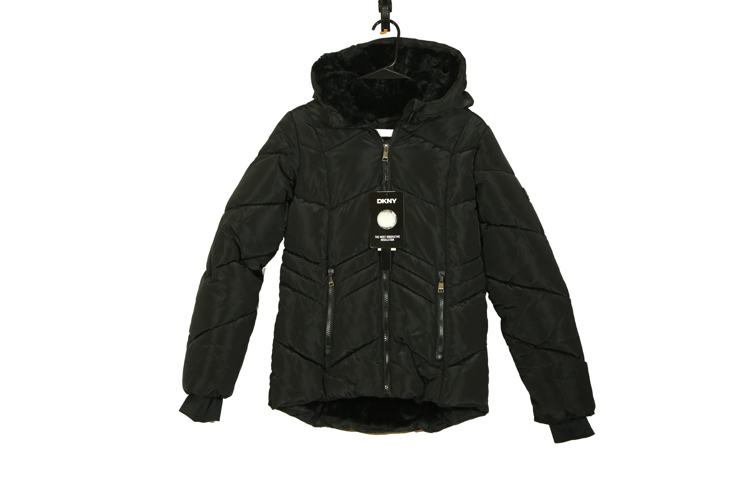 DKNY Girls Winter Jacket - Insulated Puffer - Soft Sherpa Fur Lined Parka With Hoodie