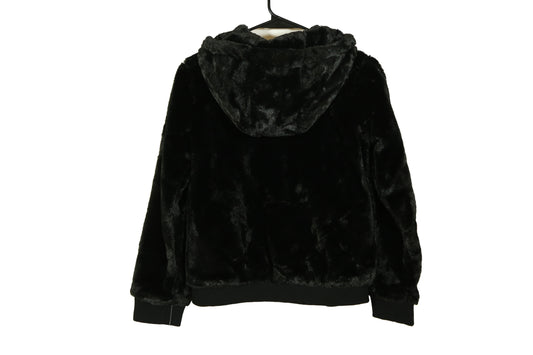 DKNY Girls Winter Bomber Jacket Full Zip Up Faux Fur