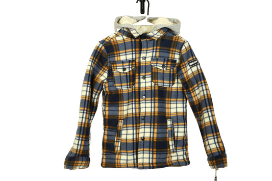 DKNY Sherpa Jacquard Padded Hooded Jacket