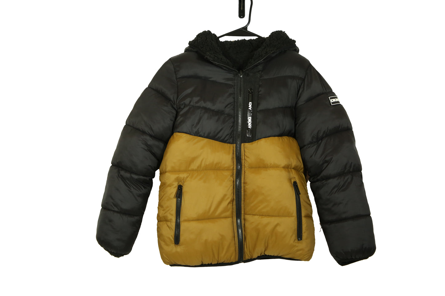 DKNY Reversible Boy's Winter Coat -  Quilted Puffer Jacket