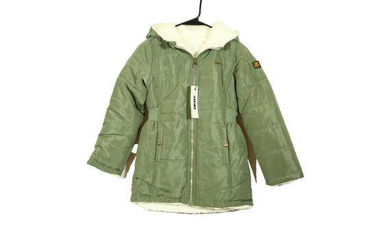 DKNY Reversible Girls Winter Coat - Cozy Reversible Faux Fur