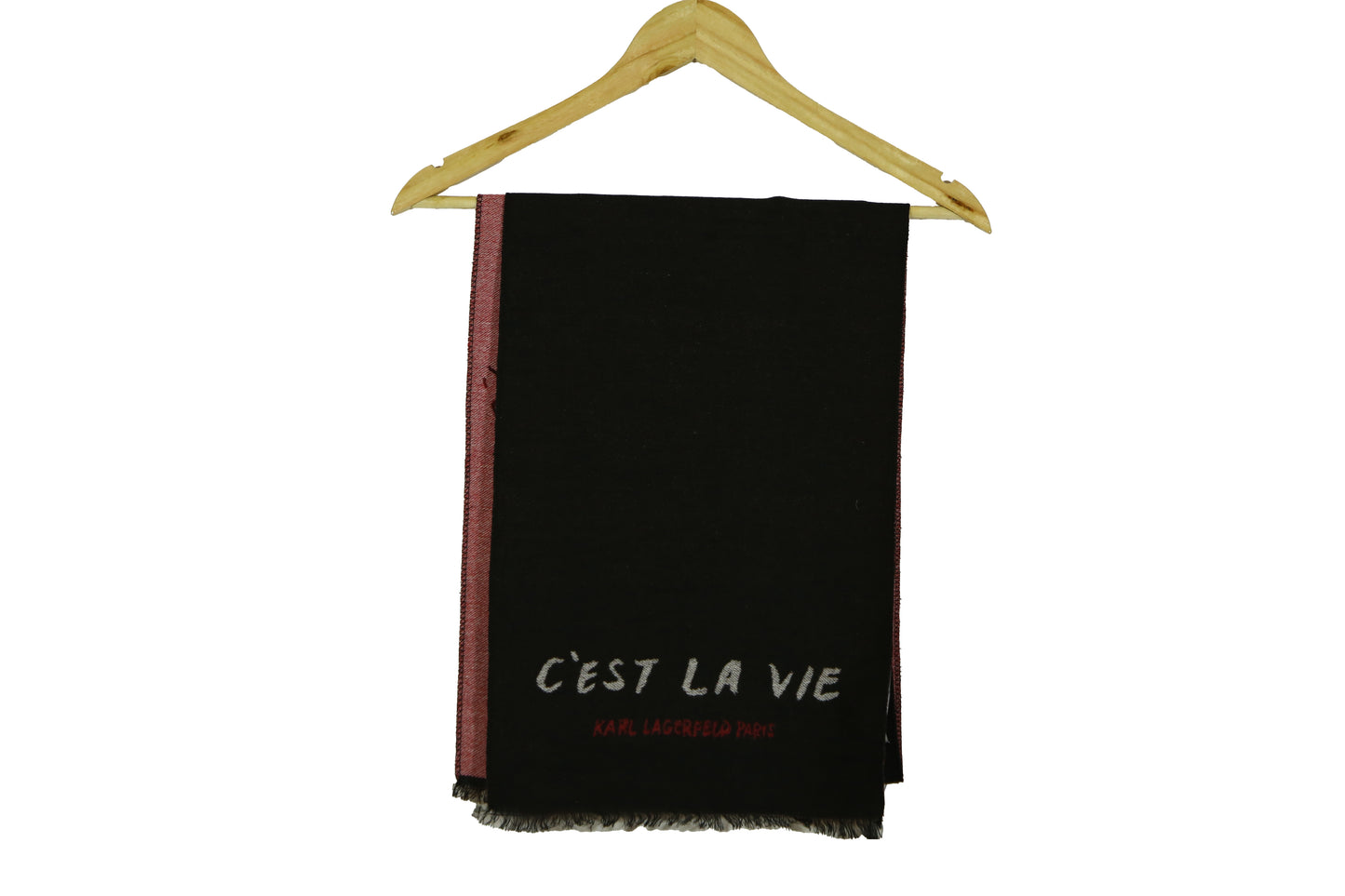 Karl Lagerfeld Women's Black Love From Paris Graphic Scarf