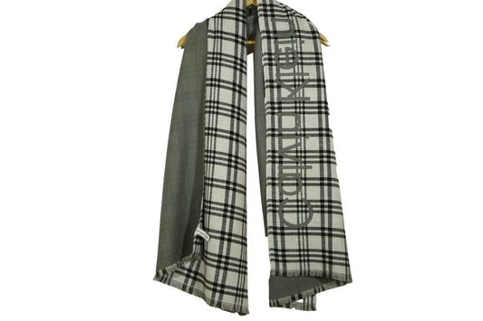 Calvin Klein Monogram CK Logo-Print Pashmina Wrap Scarf