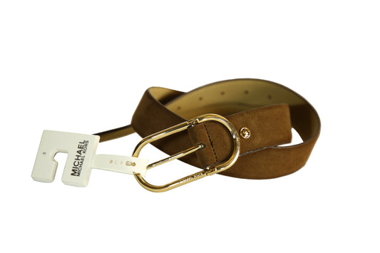 Michael Kors Brown Suede with Gold Buckle