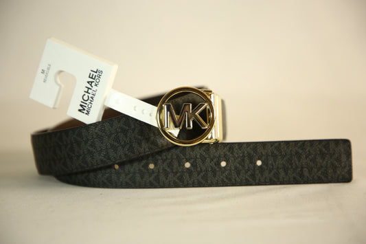 Michael Kors Reversible Black/Brown belt with Gold Buckle