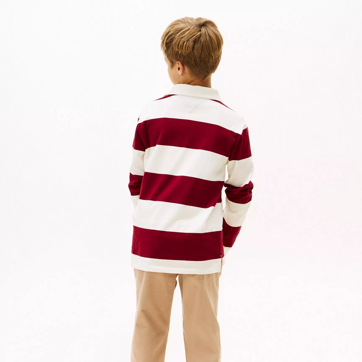 Kids' Long-Sleeve Rugby Stripe Polo