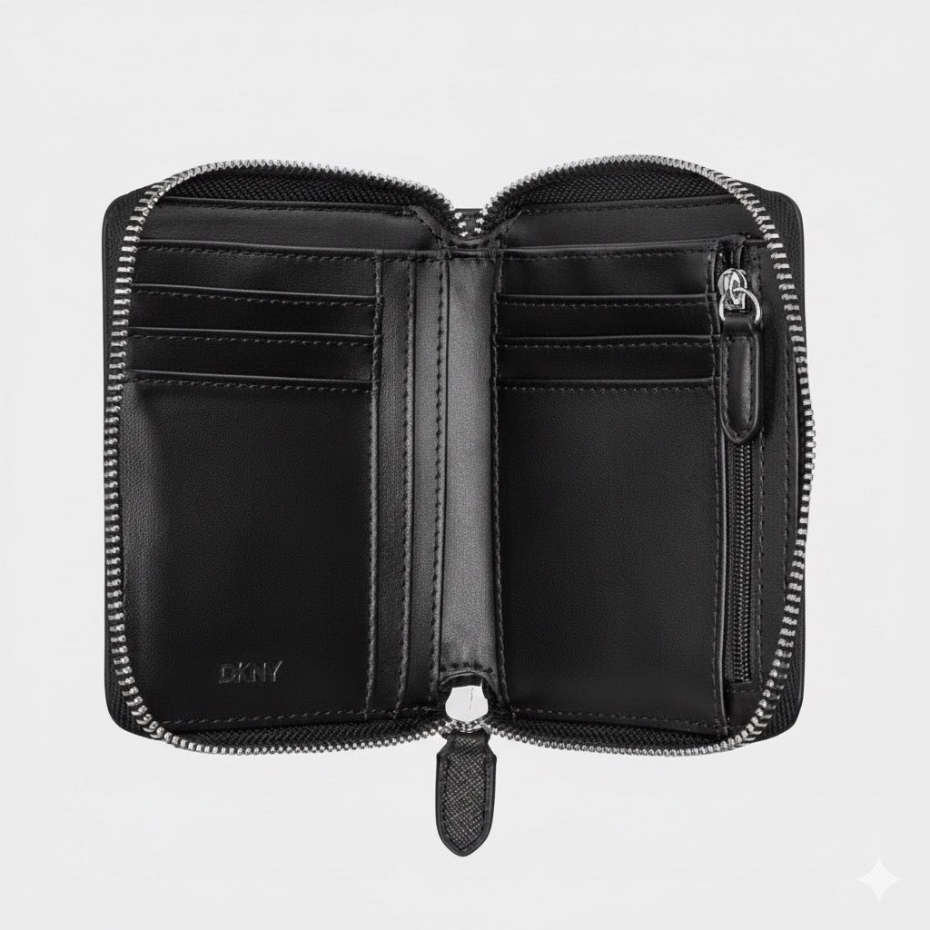 DKNY Gray Bryant Zip Around wallet