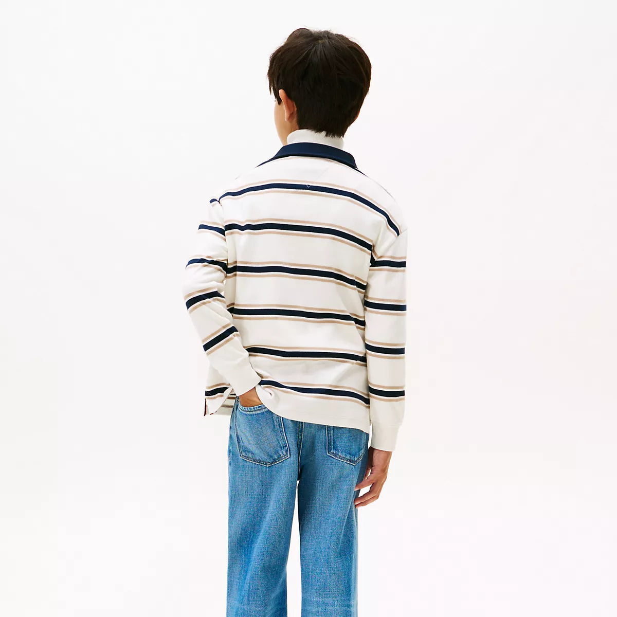 Kids' Rugby Stripe Interlock Polo