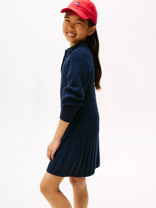 Tommy Hilfiger Kids' Cable Knit Sweater Dress